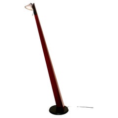 Scandinavian Modern Vintage Floor Lamp Plastic Chrome, 1980s