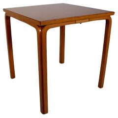 Scandinavian Modern Vintage Squared Birch Side Table Alvar Aalto 1946 Finland