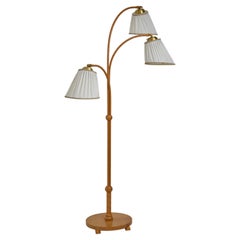 Scandinavian Modern Vintage Swedish Floor Lamp with Three Light Sources
