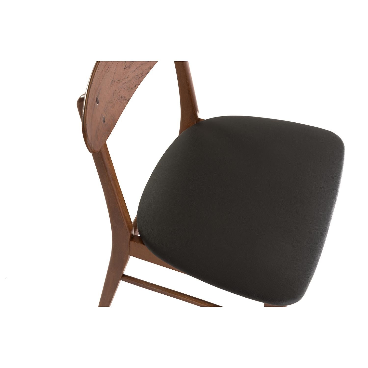 Beech Scandinavian Modern Vintage Teak Dining Chairs