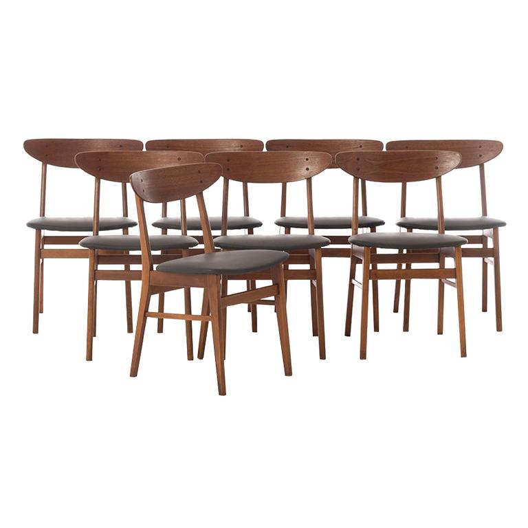 Benny Linden Scandinavian Modern Solid Teak Dining Chairs at 1stDibs