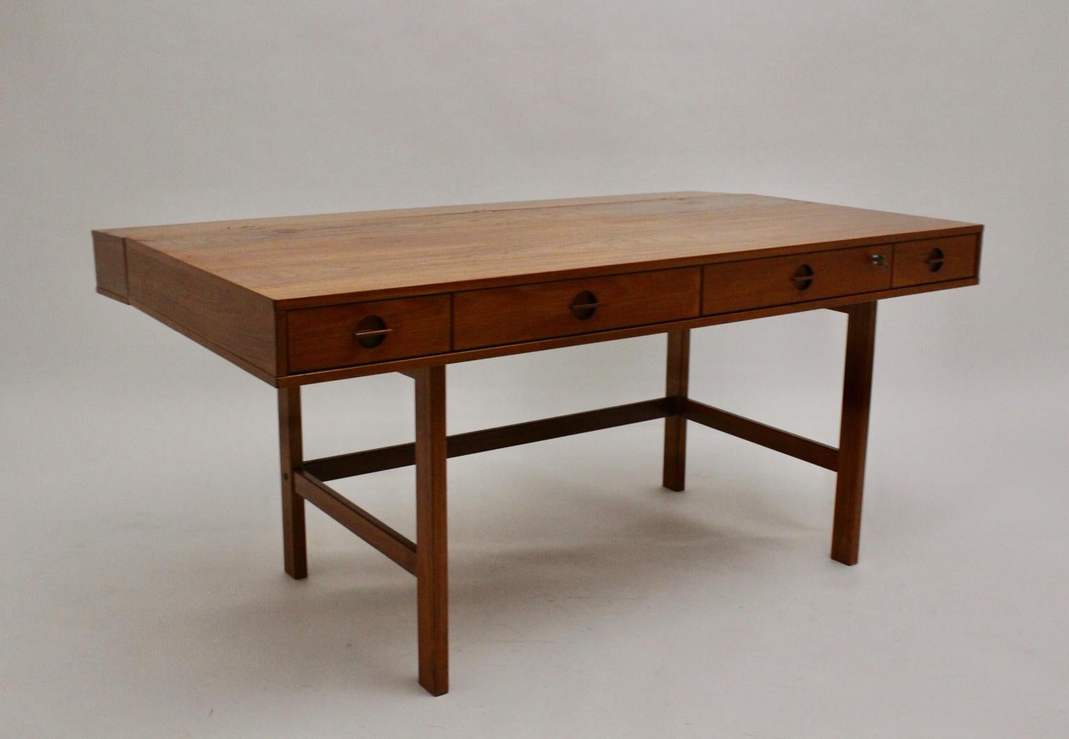 Scandinavian Modern Vintage Teak Writing Desk by Jens Quistgaard, circa 1969 5