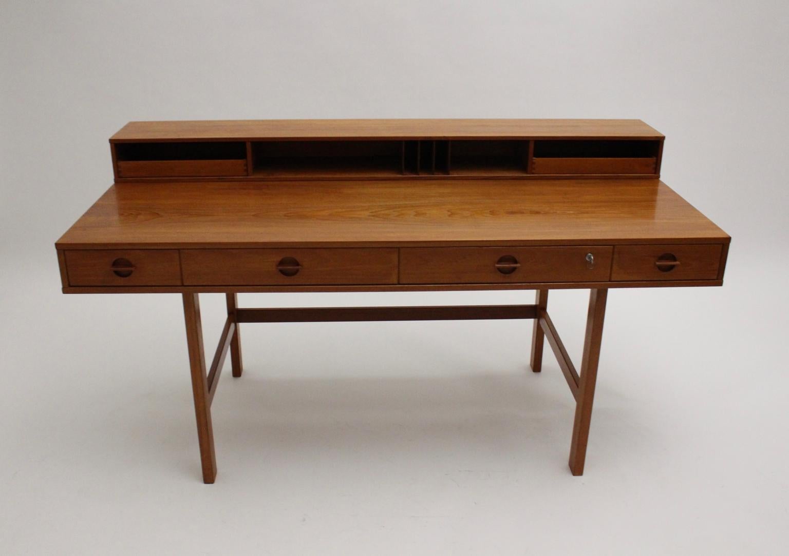 Mid-20th Century Scandinavian Modern Vintage Teak Writing Desk by Jens Quistgaard, circa 1969