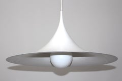 Lustre moderne scandinave vintage en métal blanc Claus Bonderup Torsten Thorup