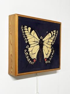 Skandinavische moderne Wandleuchte aus Kiefernholz und Textil, Anonymous, Schweden ca. 1960er Jahre