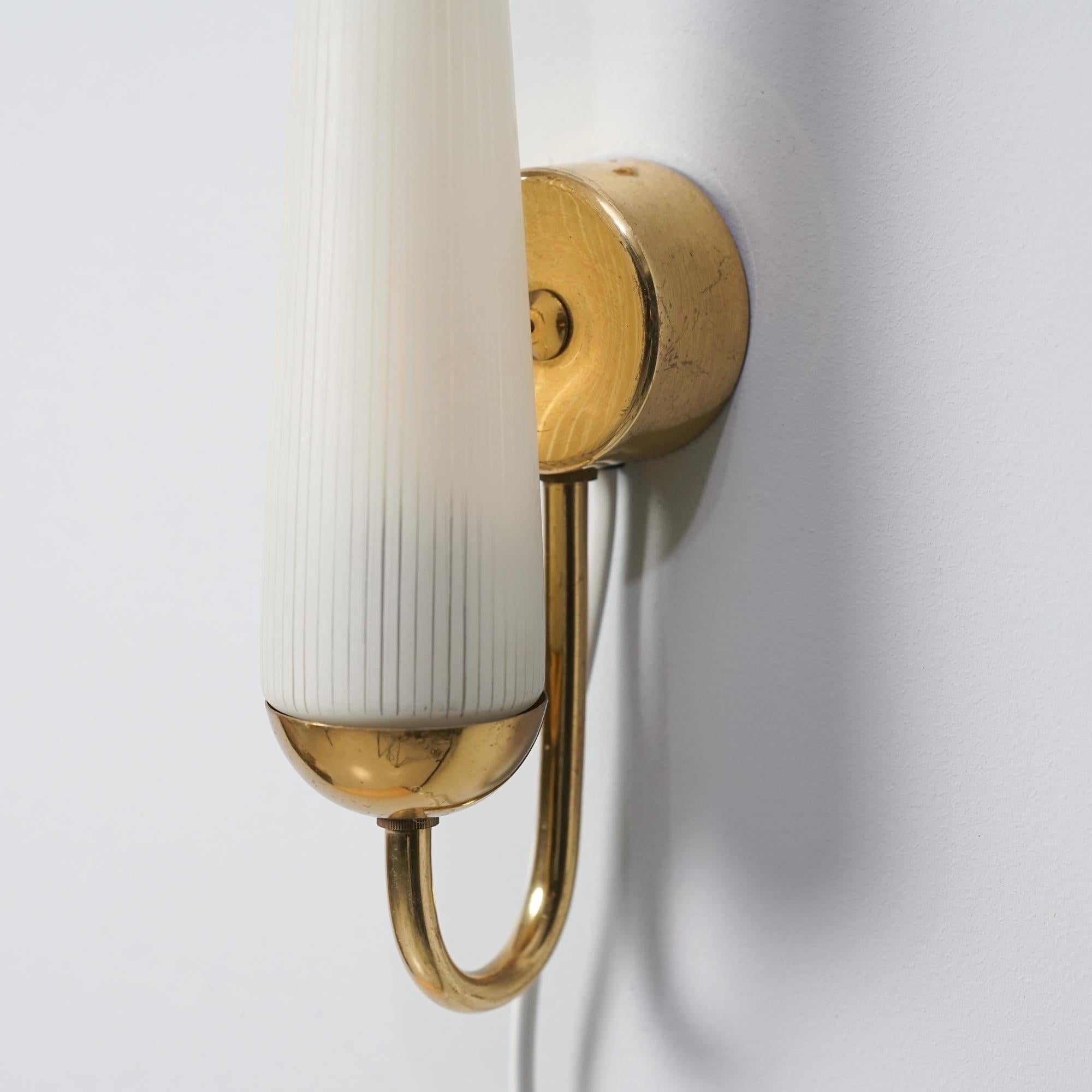 Finnish Scandinavian Modern Wall Lights, Five Pieces, Finland, 1950s For Sale