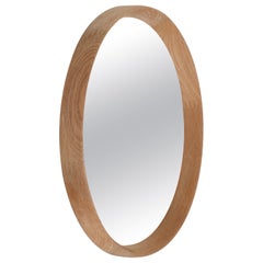 Scandinavian Modern Wall Mirror in Oak by Pedersen & Hansen, Denmark, 1960s