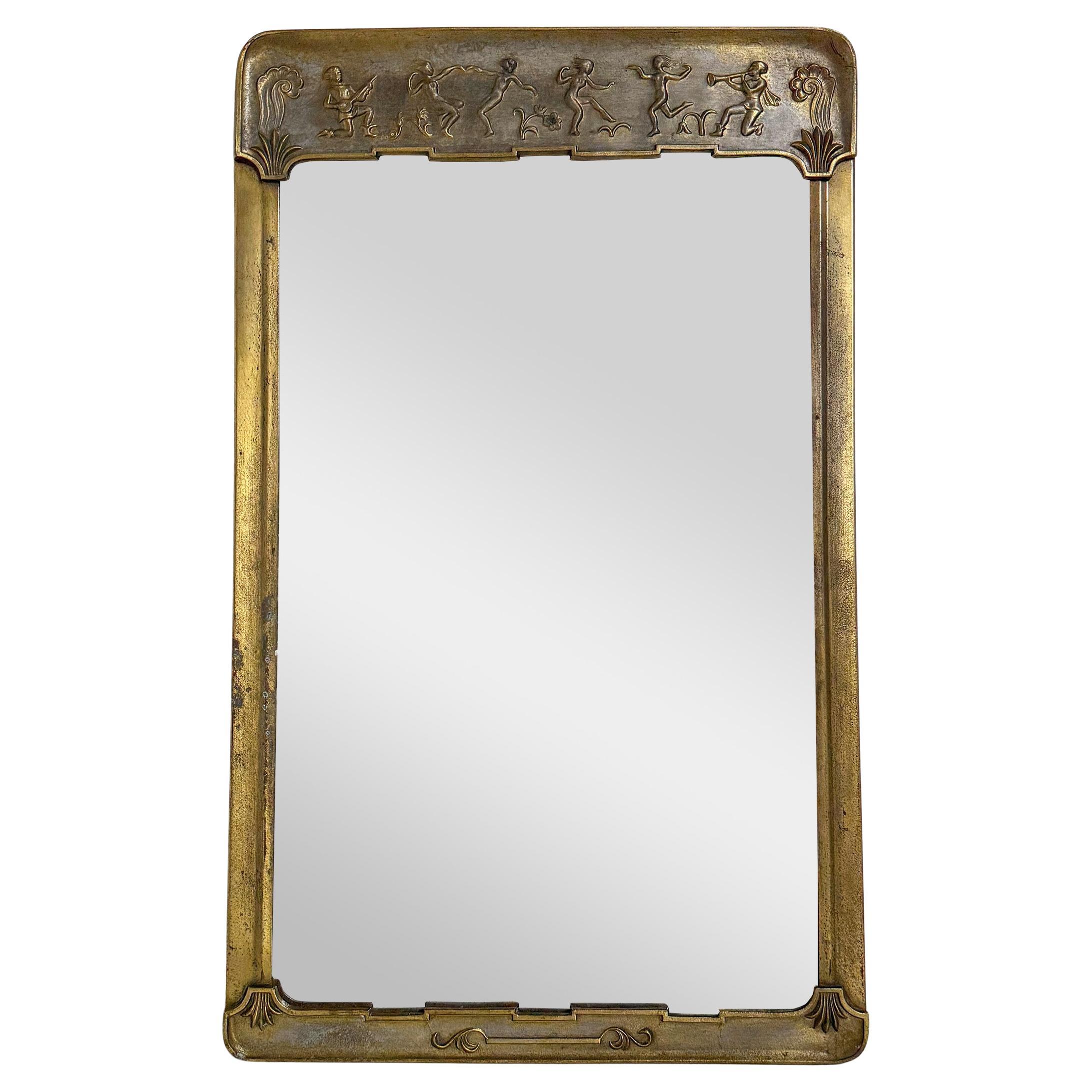 Espejo de pared moderno escandinavo, Stjärnmetall ca 1930s en venta