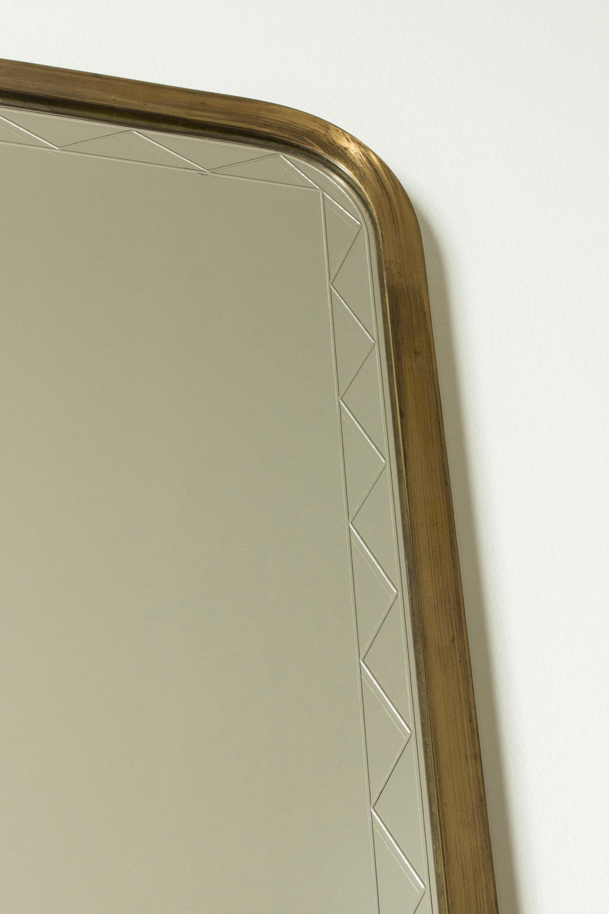 Scandinave moderne Scandinavian Modern Wall Mirror, Sweden, 1940s en vente