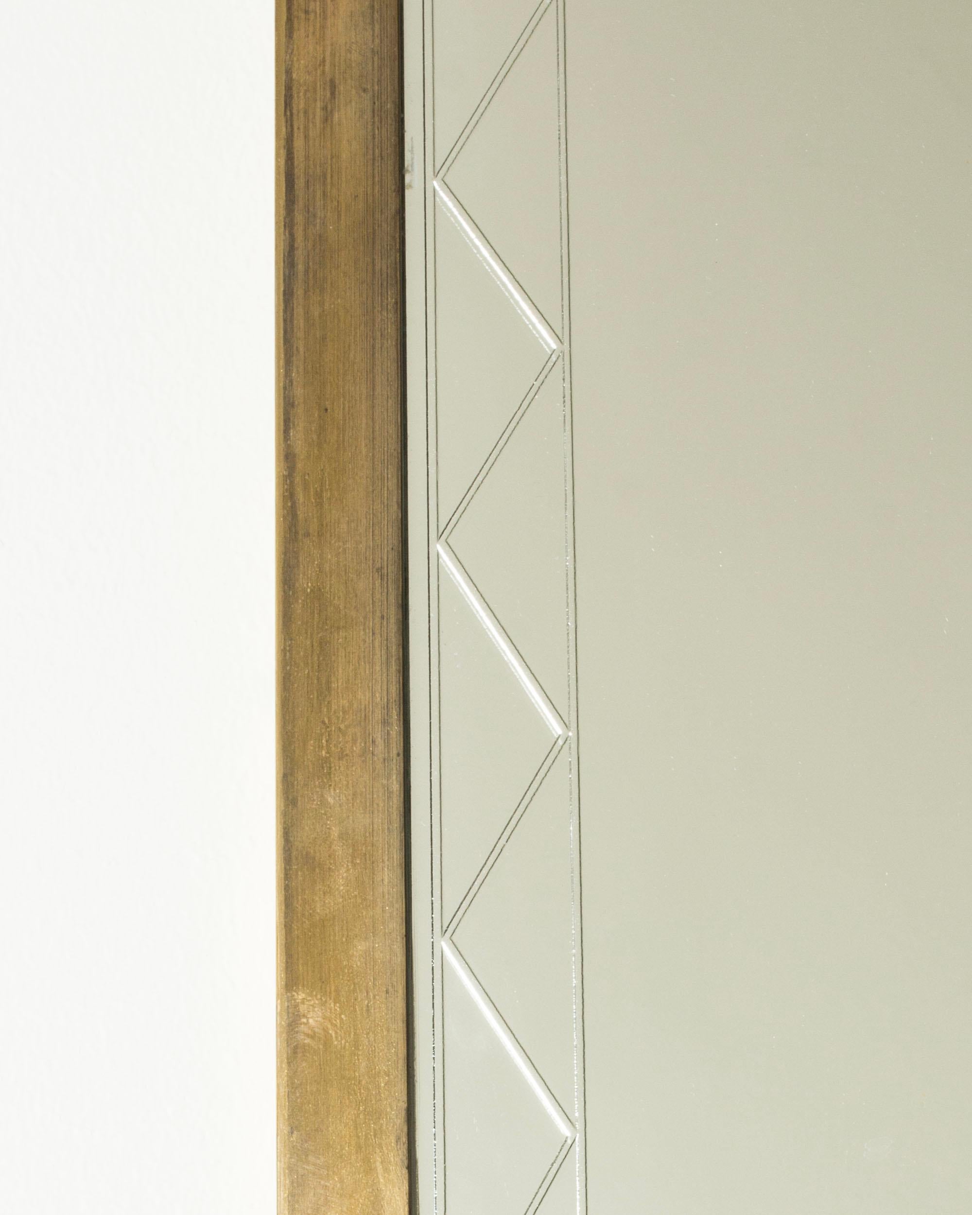 Suédois Scandinavian Modern Wall Mirror, Sweden, 1940s en vente
