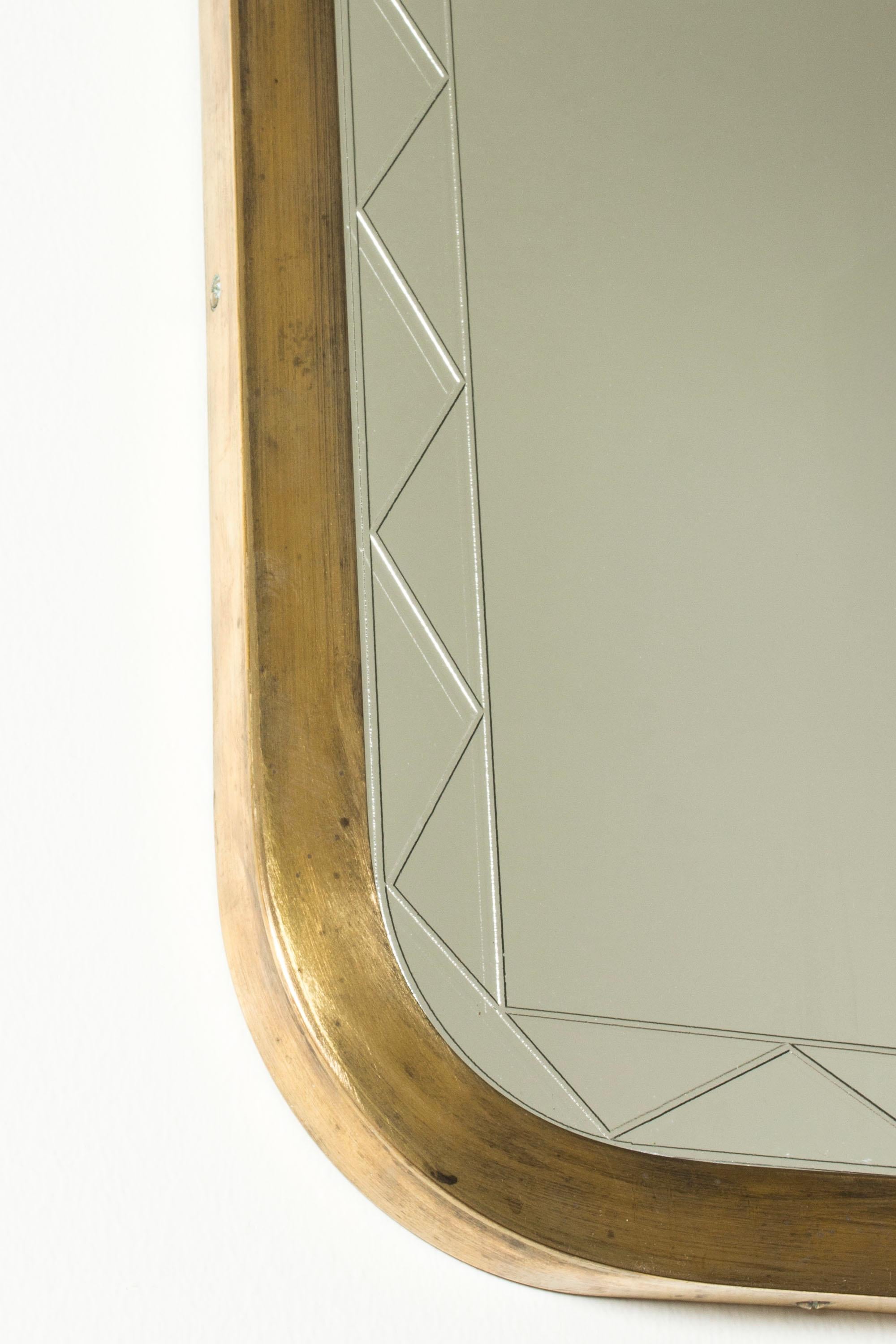 Scandinavian Modern Wall Mirror, Sweden, 1940s Bon état - En vente à Stockholm, SE