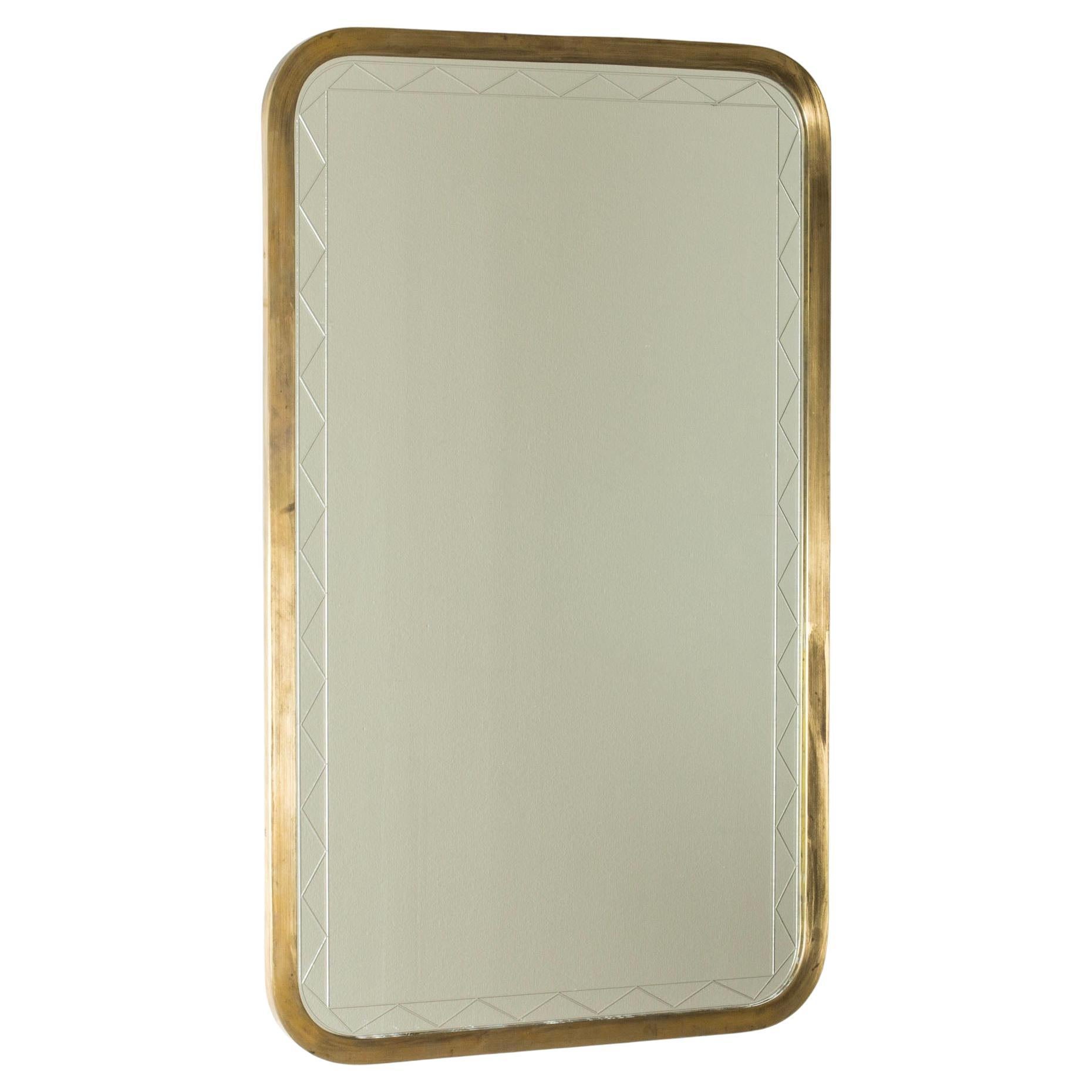 Scandinavian Modern Wall Mirror, Sweden, 1940s en vente