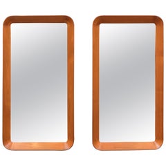 Pair of Scandinavian Modern Wall Mirrors by Pedersen & Hansen