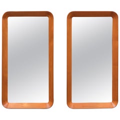 Pair of Scandinavian Modern Wall Mirrors by Pedersen & Hansen