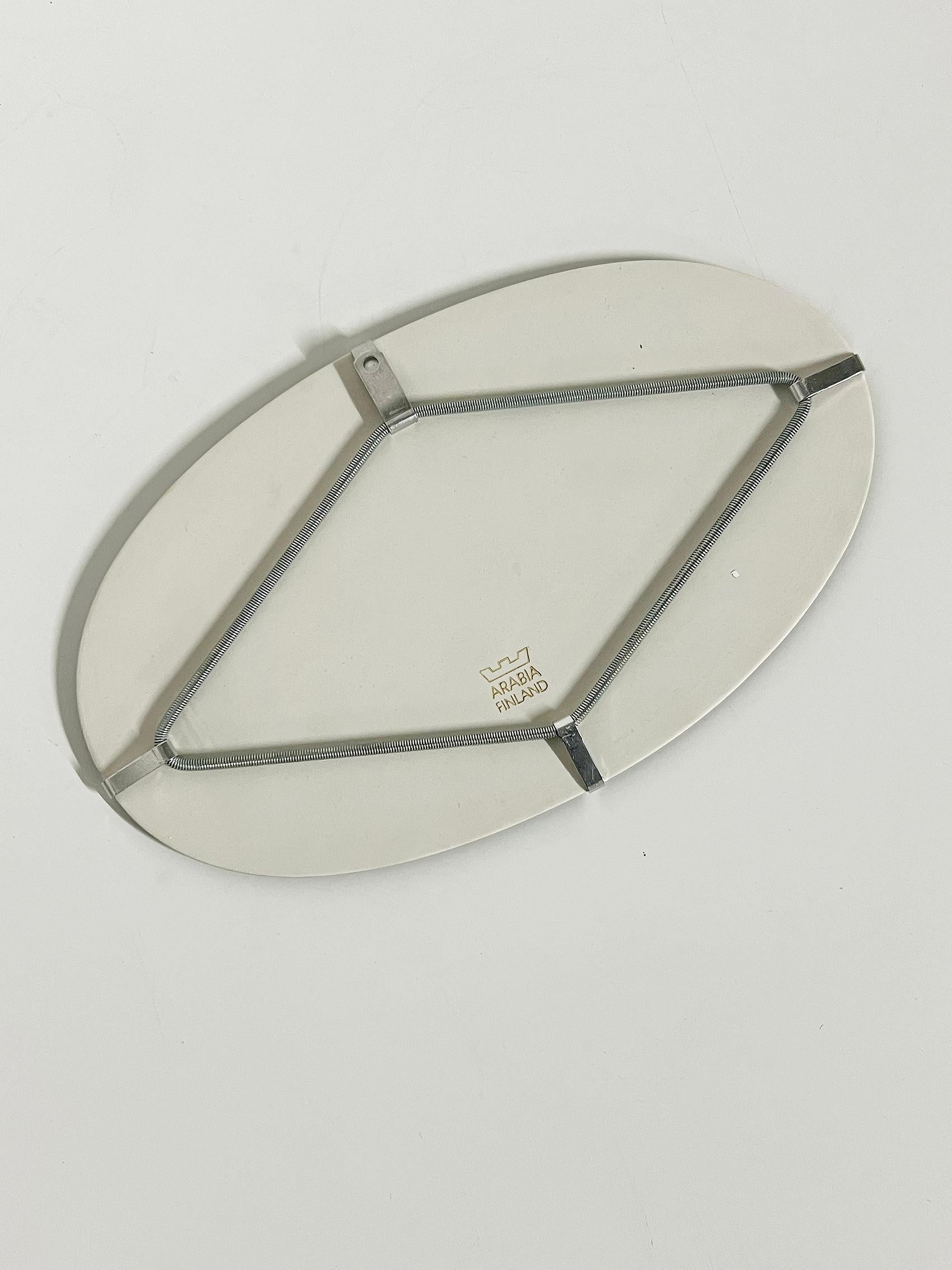 Finnish Scandinavian Modern Wall Plaque by Heljä Liukko-Sundström for Arabia -1988 For Sale