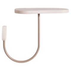 Scandinavian Modern Wall Shelf 'Joy', Wood-Metal, Nougat-Powder