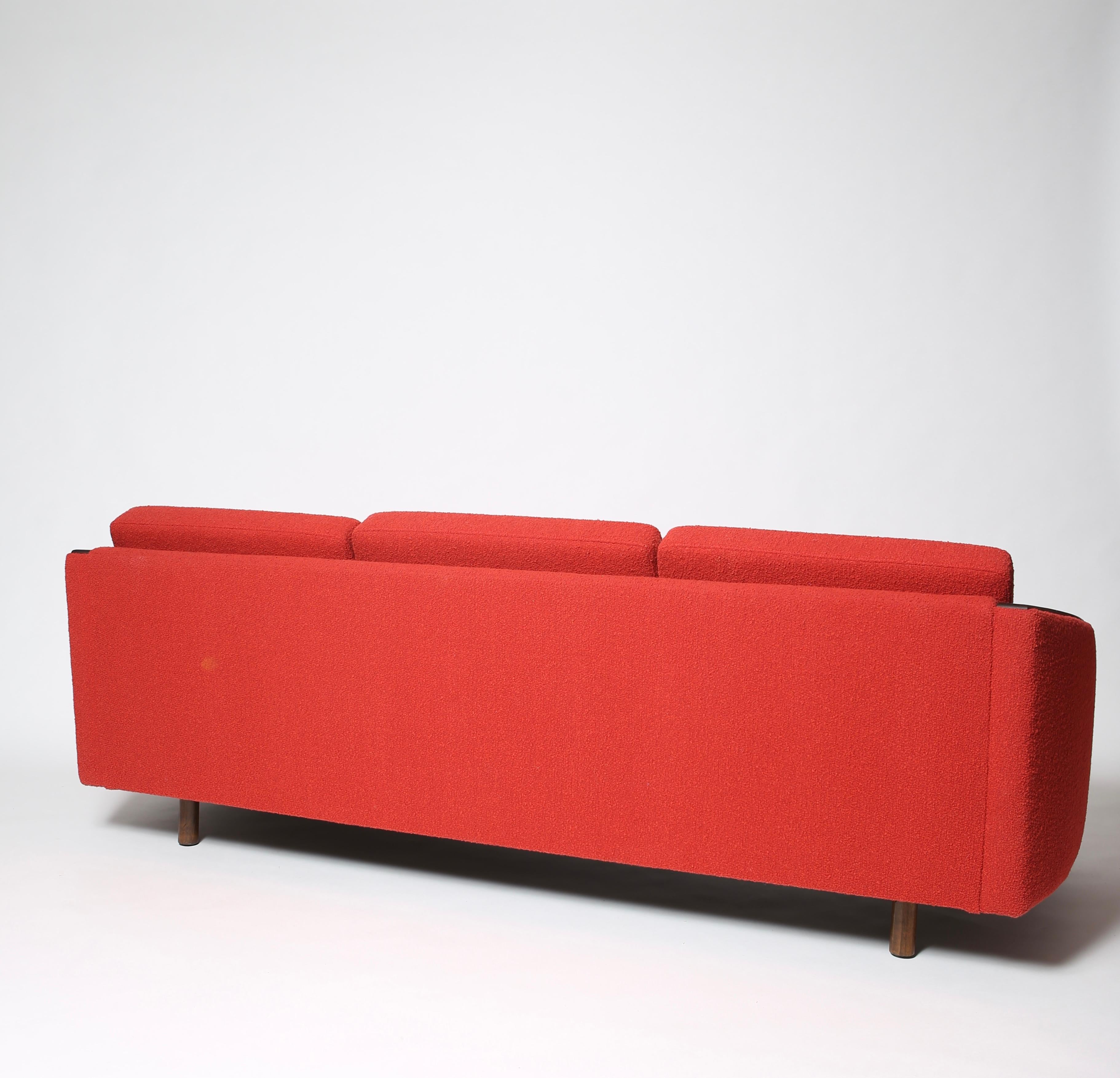 20th Century Scandinavian Modern Walnut Paw Sofa