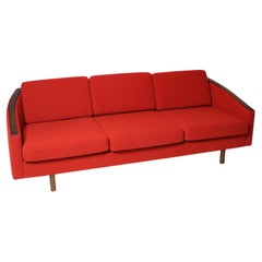 Scandinavian Modern Walnut Paw Sofa