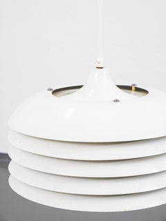 Scandinavian Modern White T 742 Pendant Light by Hans-Agne Jakobsson, 1960s