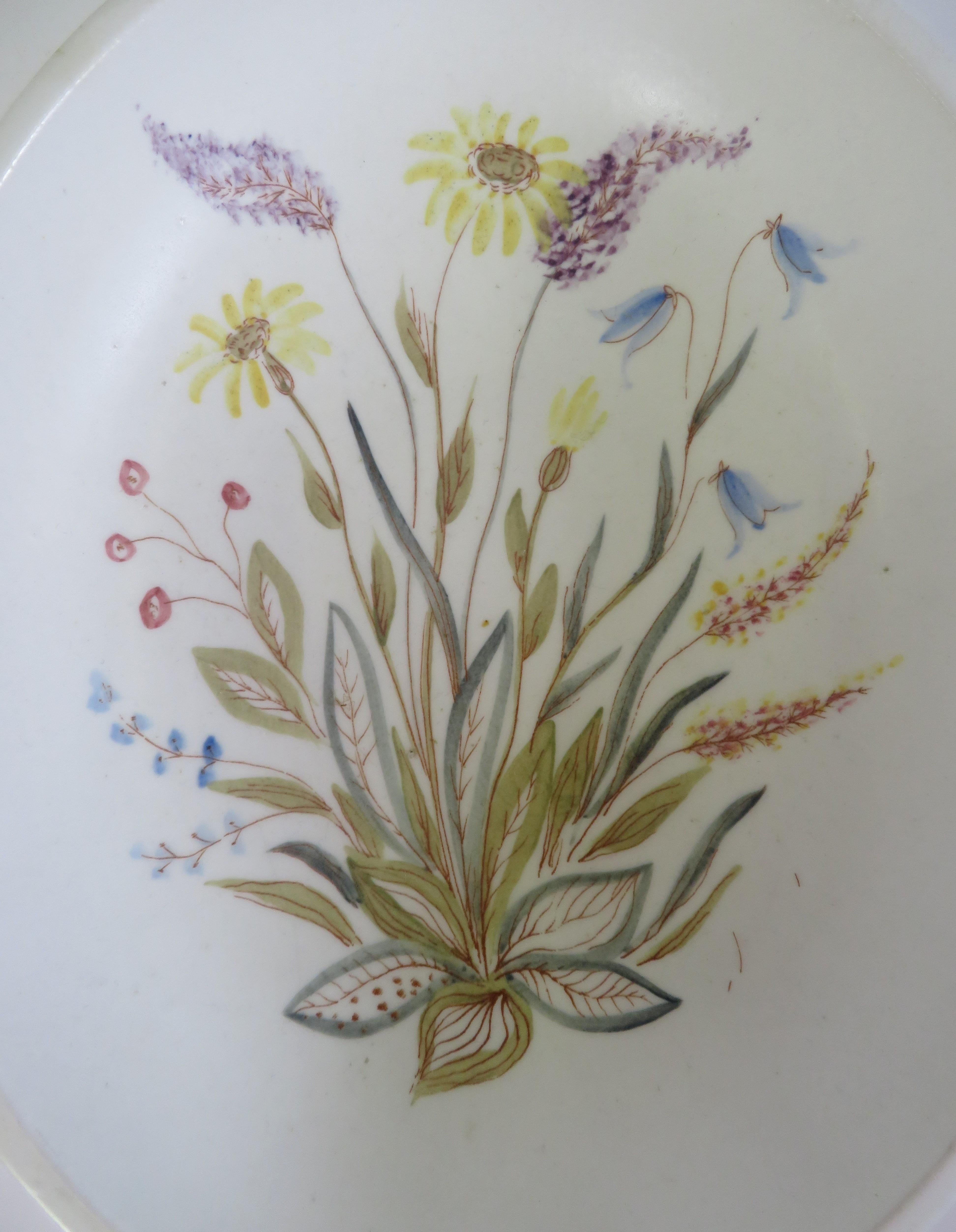 Pottery Scandinavian Modern Wildflowers Series Bowl - Lars Thoren Rorstrand Sweden 1940s For Sale