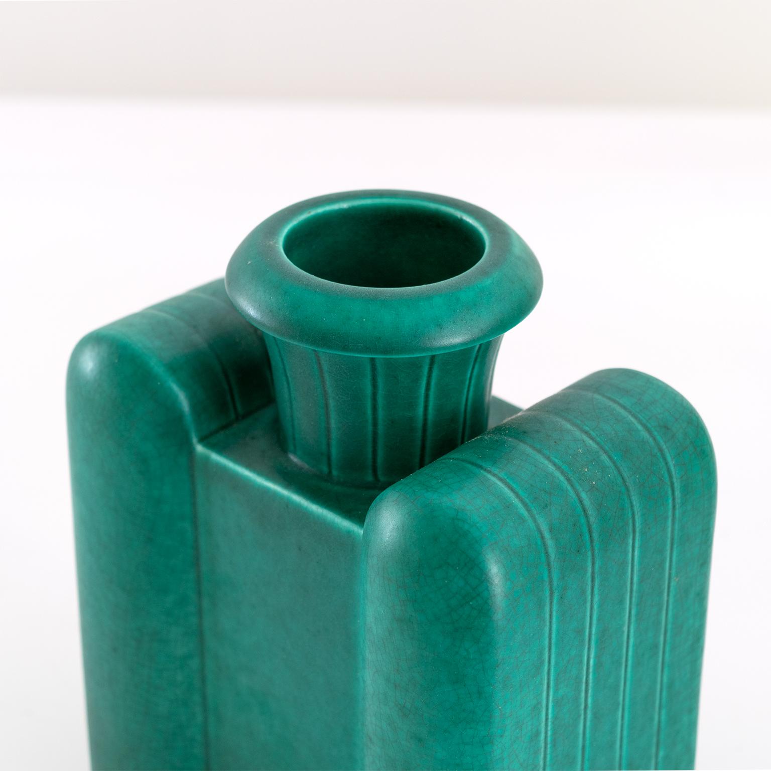 Glazed Scandinavian Modern Wilhelm Kage Art Deco Argenta Vase