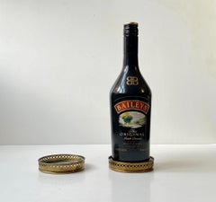 Scandinavian Modern Wine or Bottle Coasters in Brass, 1960s