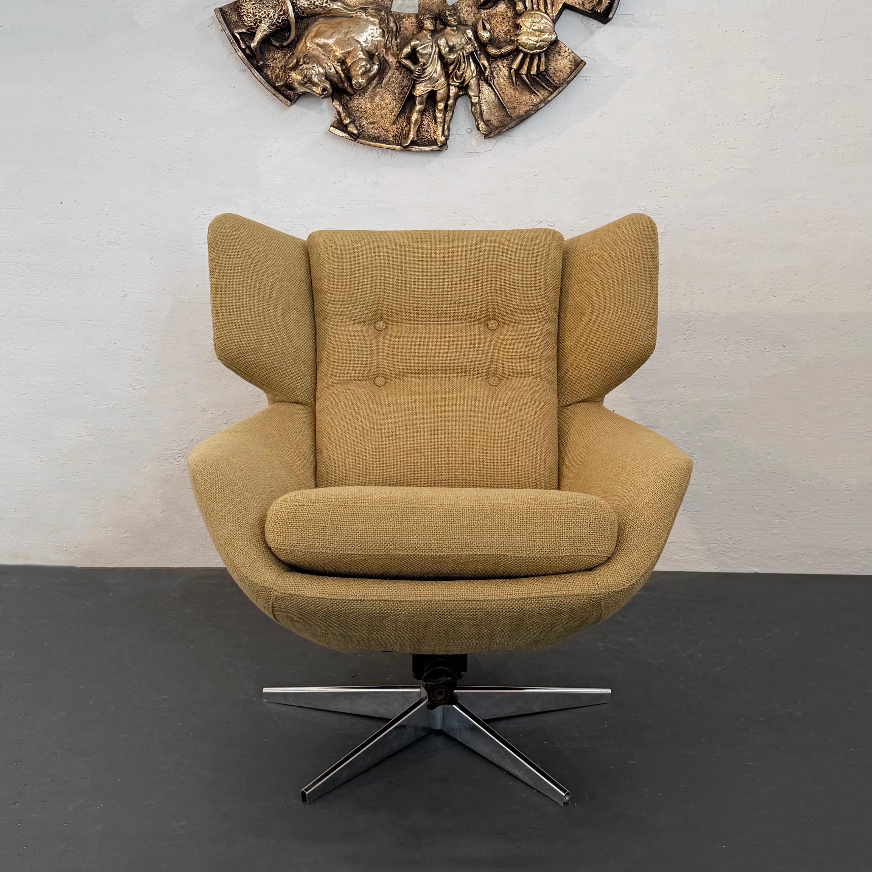 Sillón giratorio escandinavo moderno Wingback Egg Moderno de mediados de siglo en venta