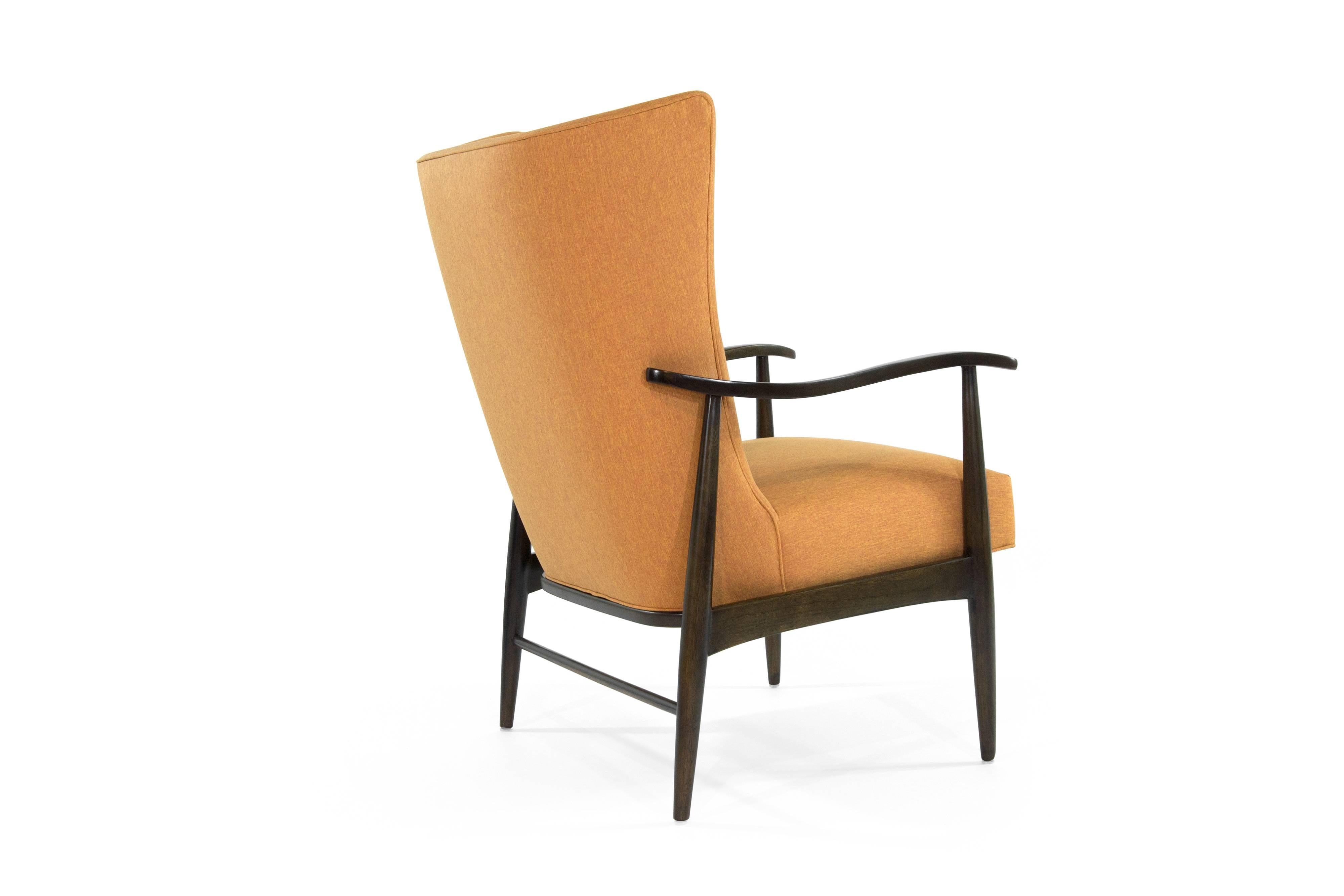 Danish Scandinavian Modern Wingback Lounge