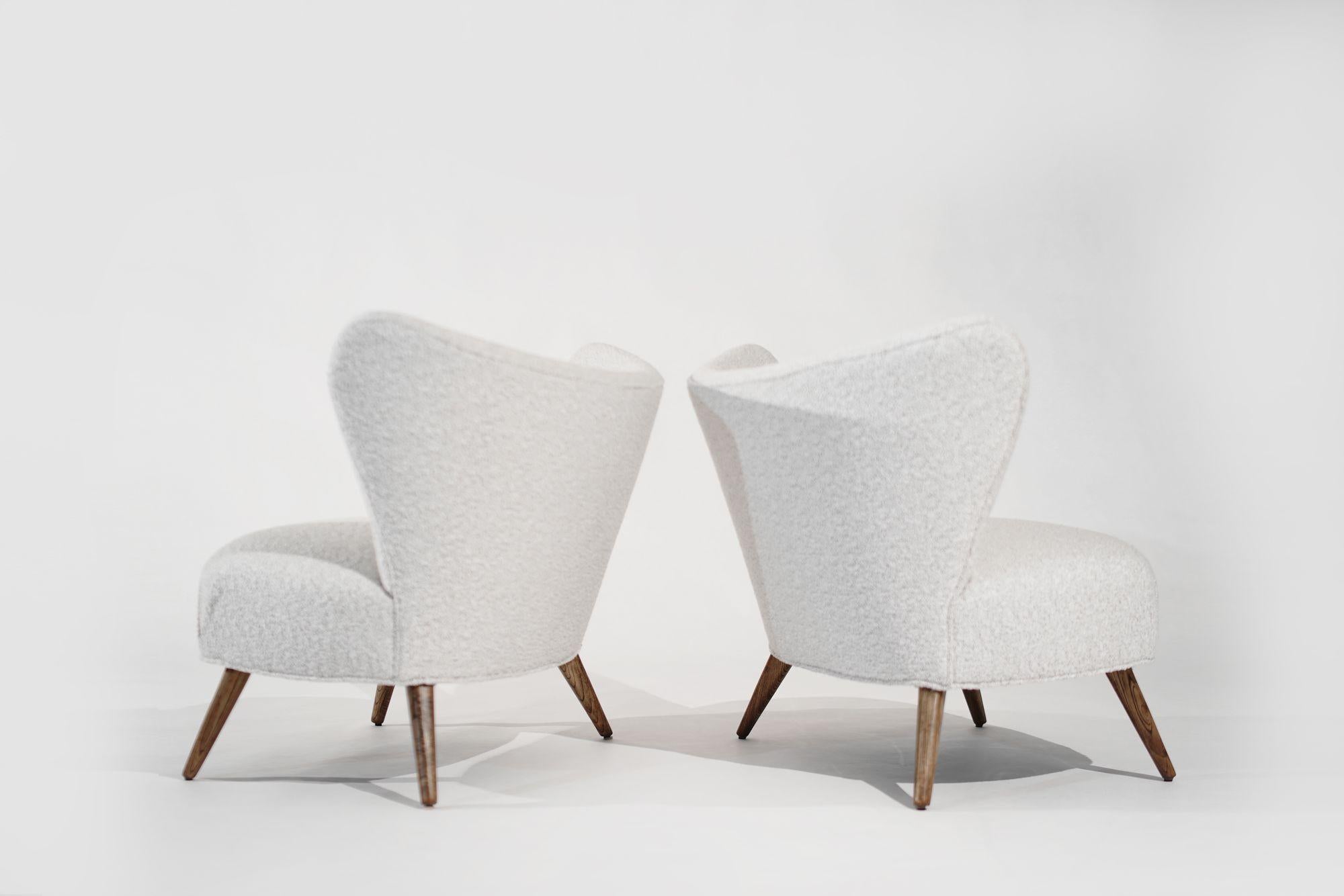 Danish Scandinavian Modern Wingback Lounges, Denmark, C. 1950s For Sale