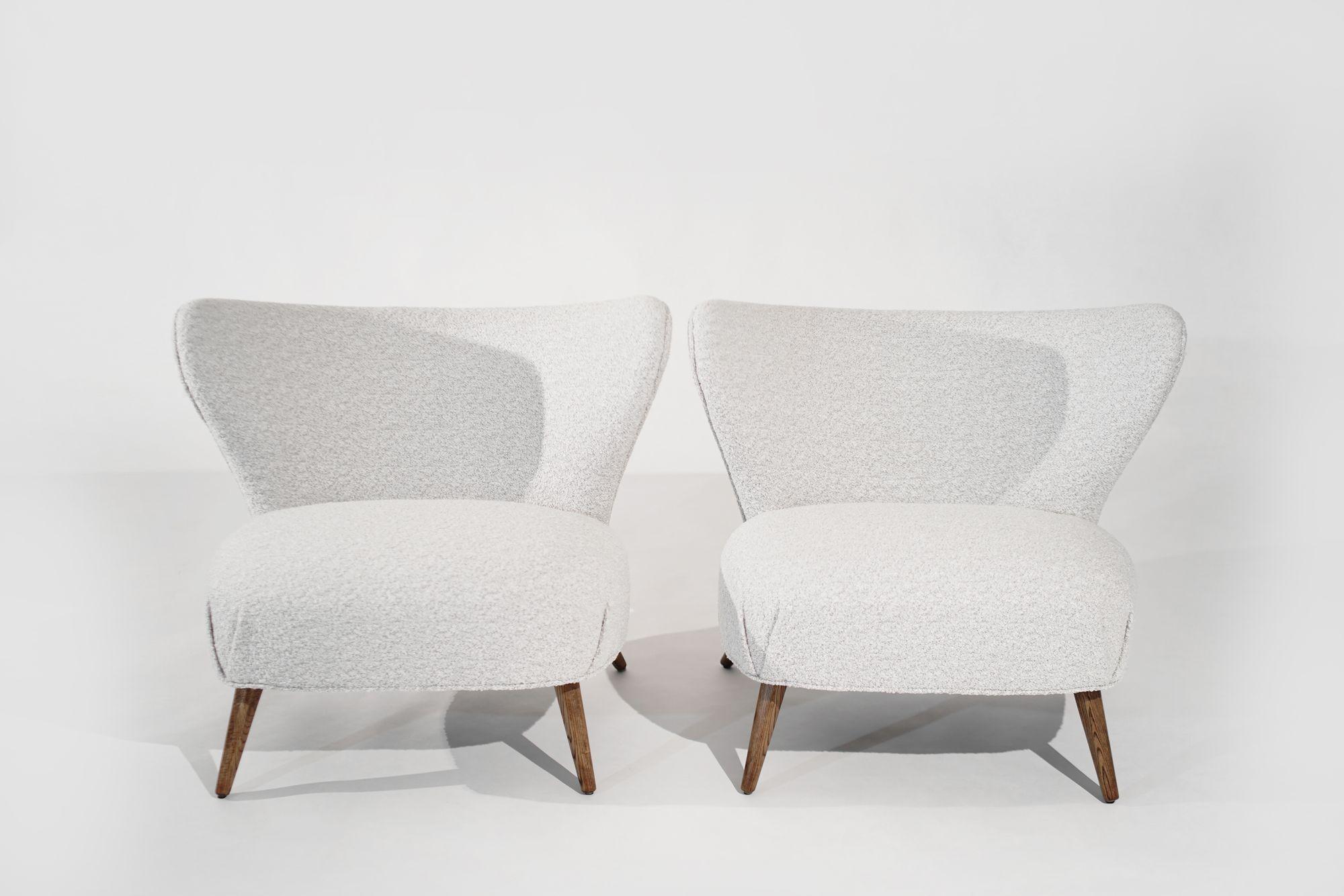 Scandinavian Modern Wingback Lounges, Denmark, C. 1950s In Excellent Condition For Sale In Westport, CT