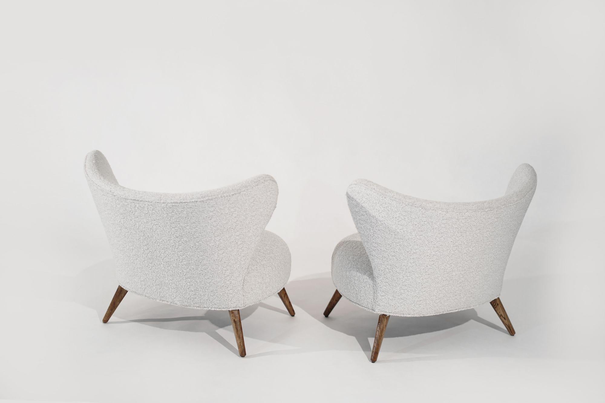 Scandinavian Modern Wingback Lounges, Denmark, C. 1950s For Sale 1