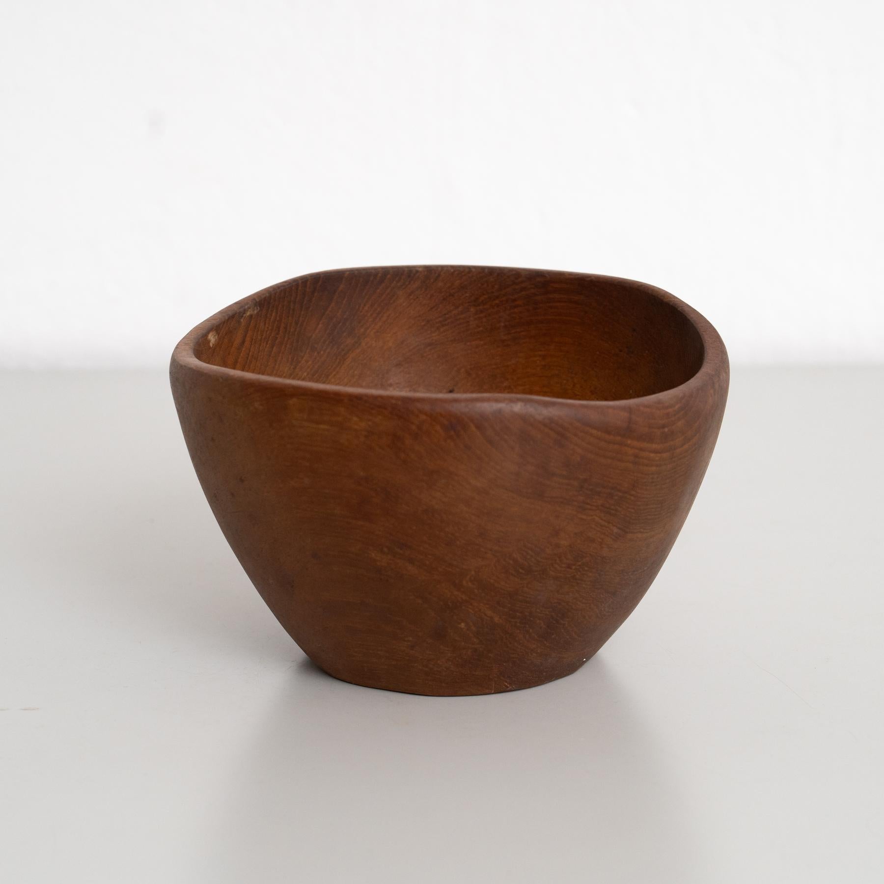 Jarrón central de madera moderno escandinavo - Circa 1950 Madera en venta