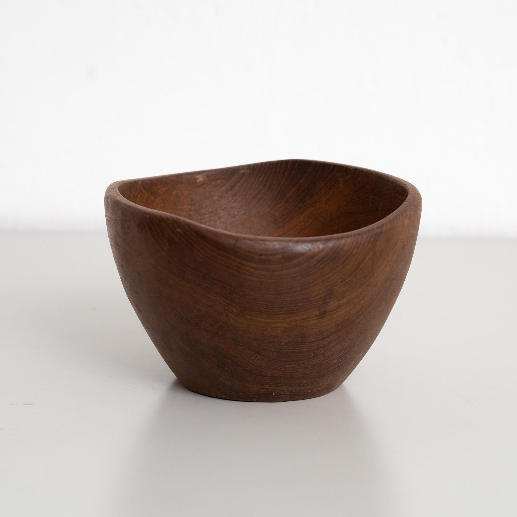 Jarrón central de madera moderno escandinavo - Circa 1950 en venta 1