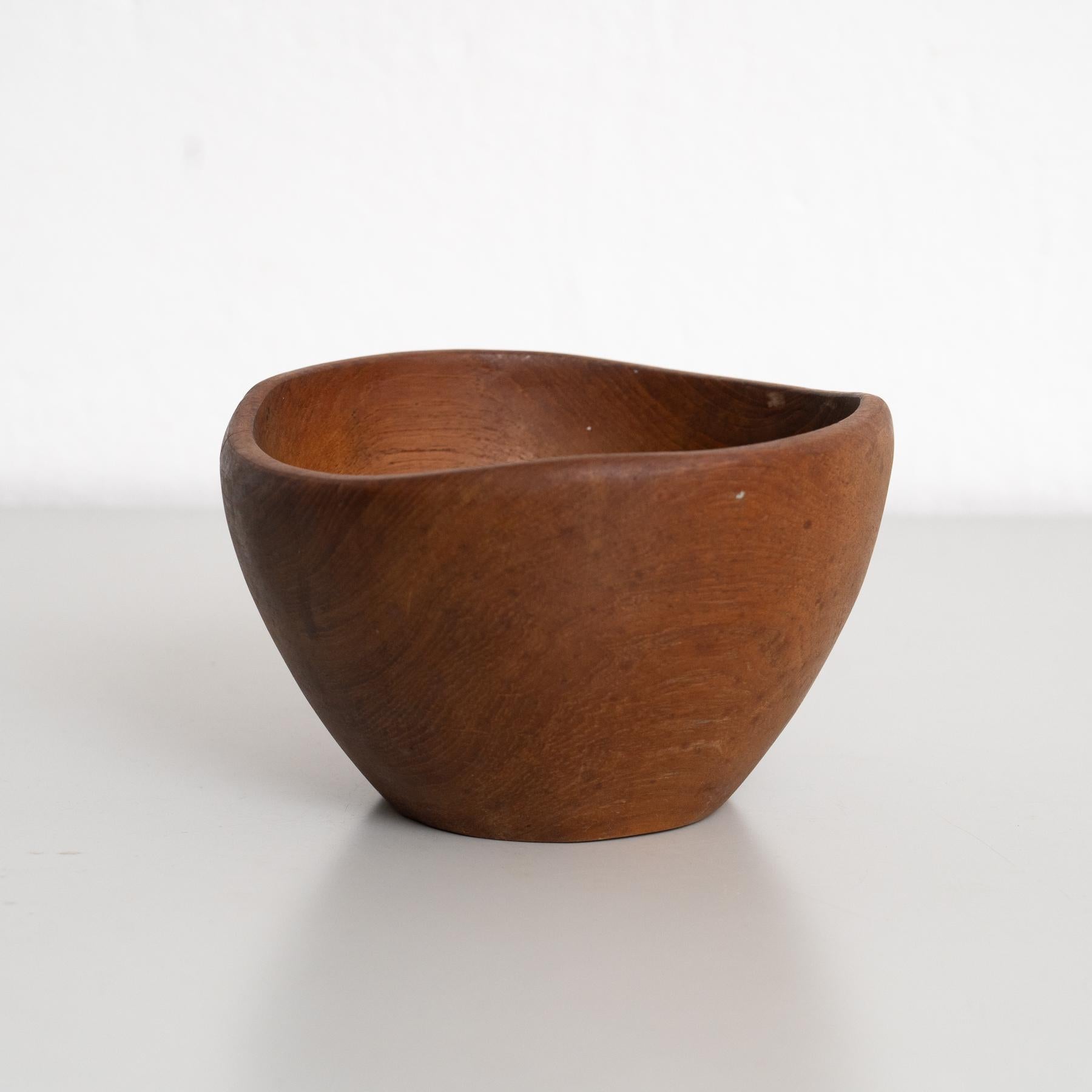 Jarrón central de madera moderno escandinavo - Circa 1950 en venta 2
