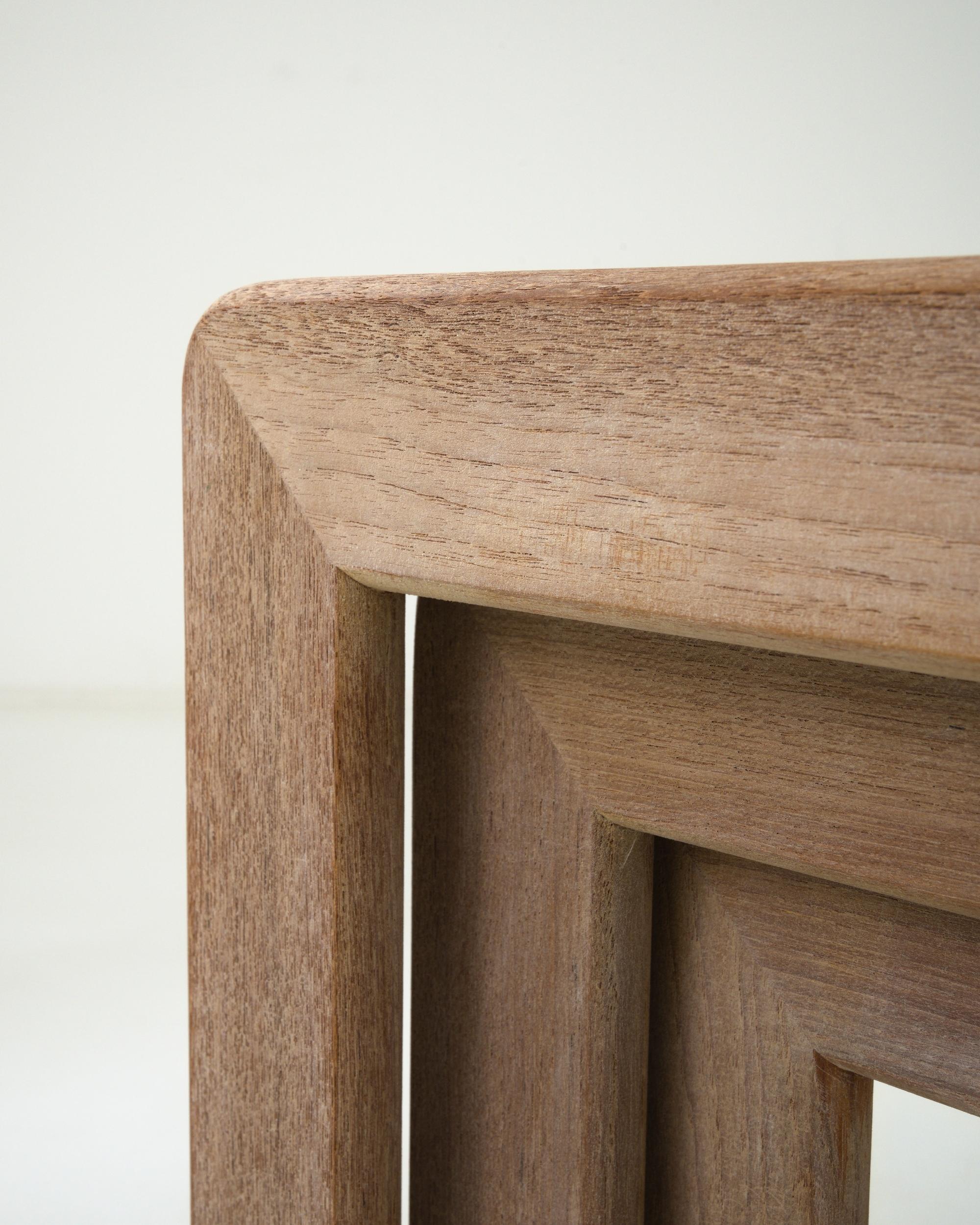 Scandinavian Modern Wooden Nesting Tables For Sale 5