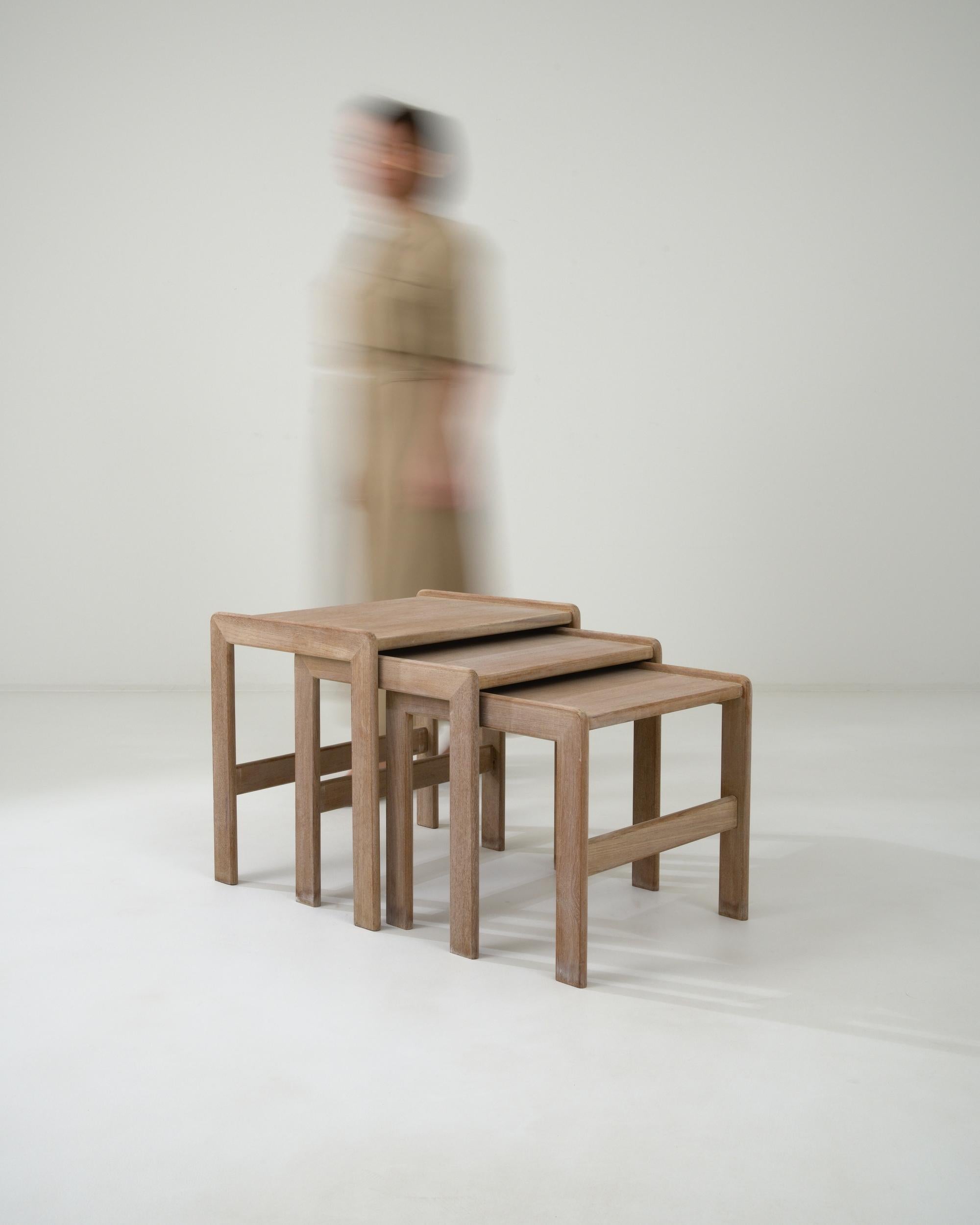 20th Century Scandinavian Modern Wooden Nesting Tables For Sale