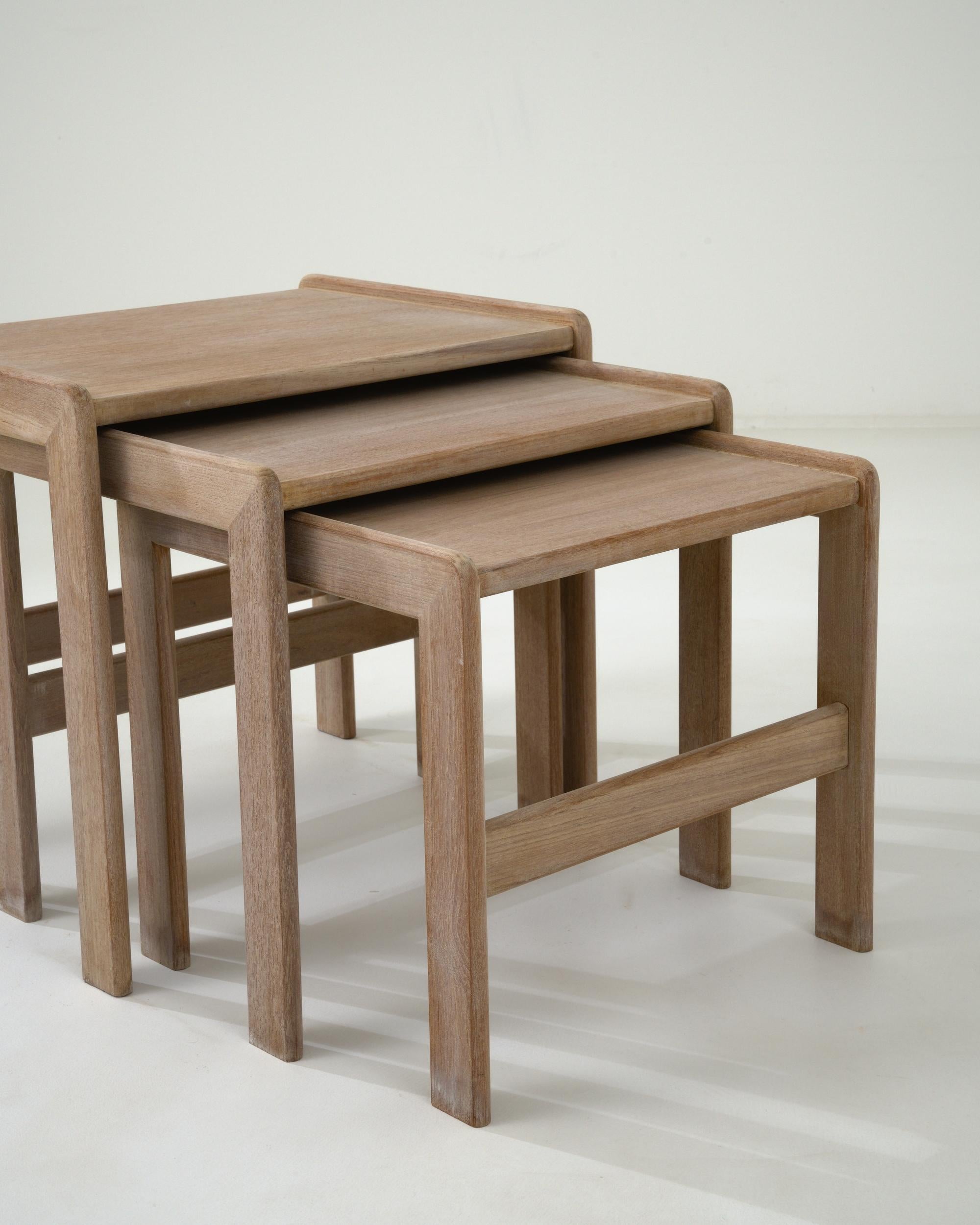 Scandinavian Modern Wooden Nesting Tables For Sale 1
