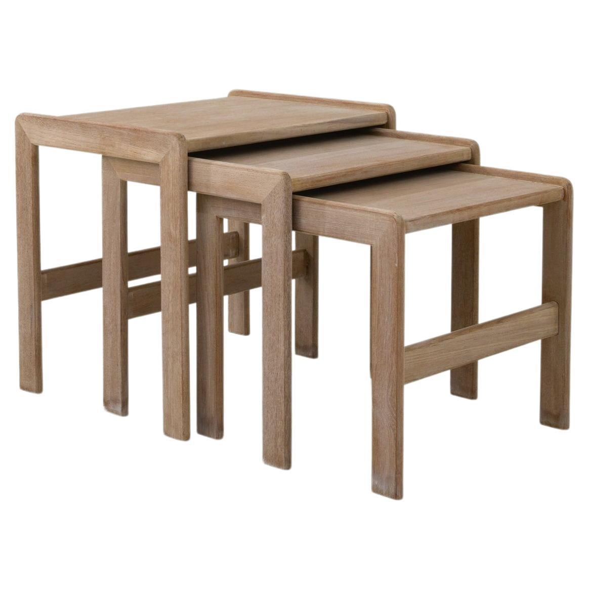 Scandinavian Modern Wooden Nesting Tables