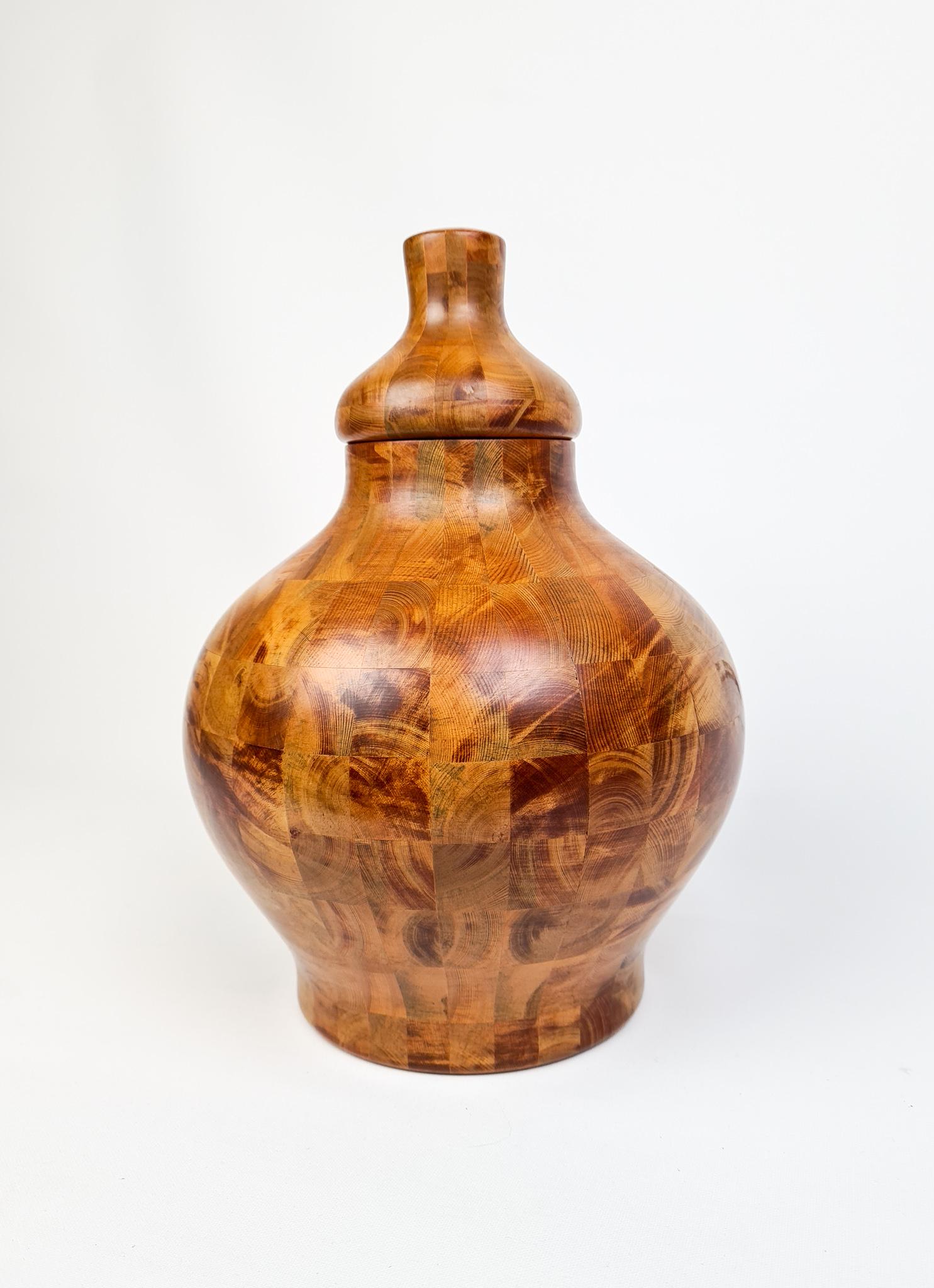 modern wood urn