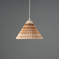 The Modern Scandinavian Scandinavian Wooden Slat Pendant, 1960/1970s