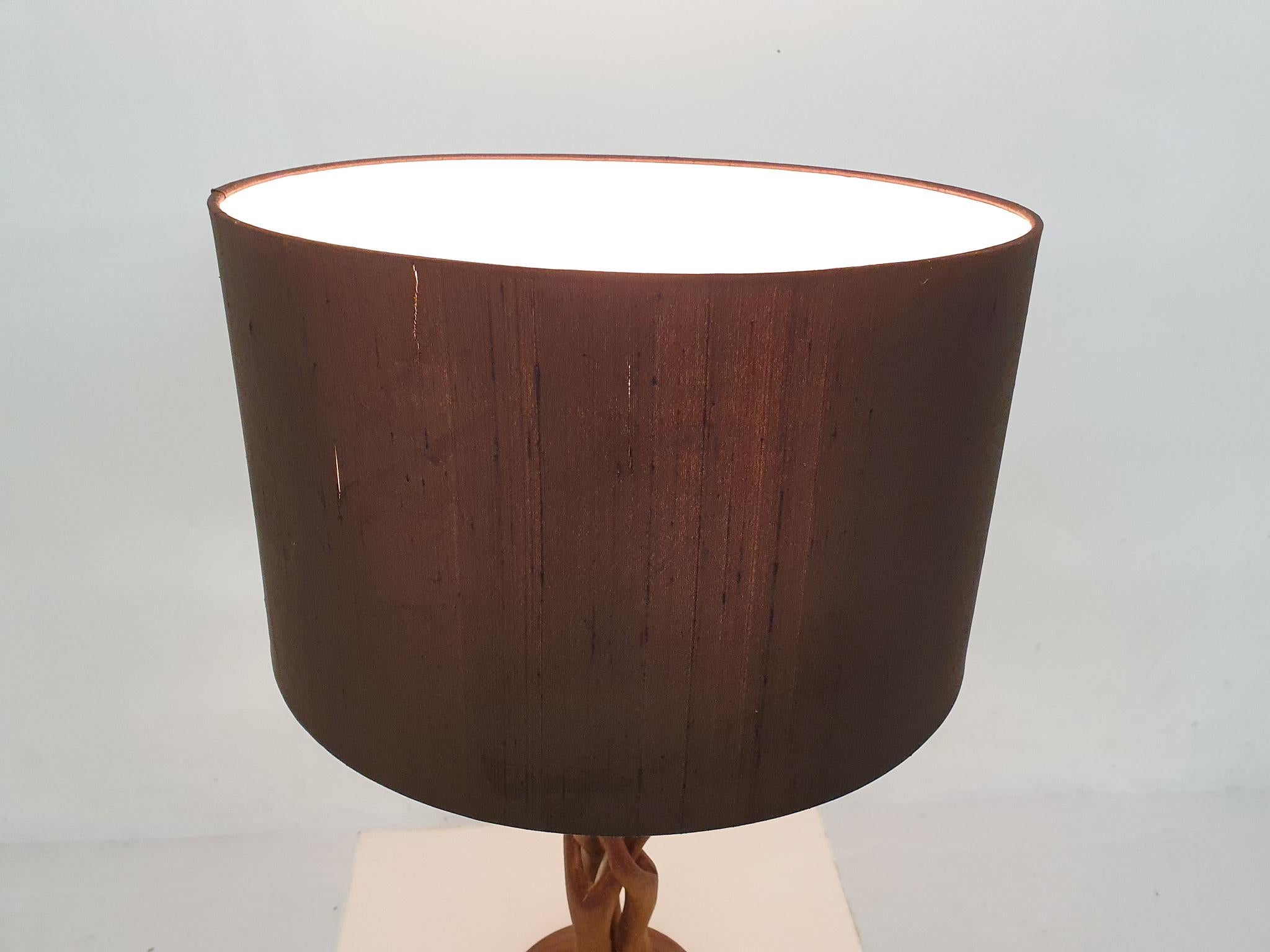 Scandinavian Modern Wooden Table Light, Denmark 1960's 3