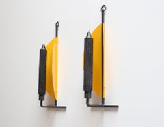 Scandinavian Modern Yellow Wall-Mounted Candle Sconces