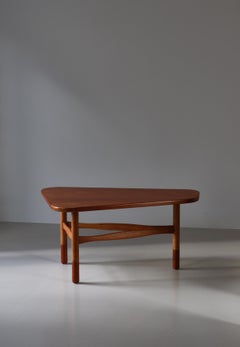 Scandinavian Modern Yngve Ekström Chunky Coffee Table by Westbergs Möbler, 1950s