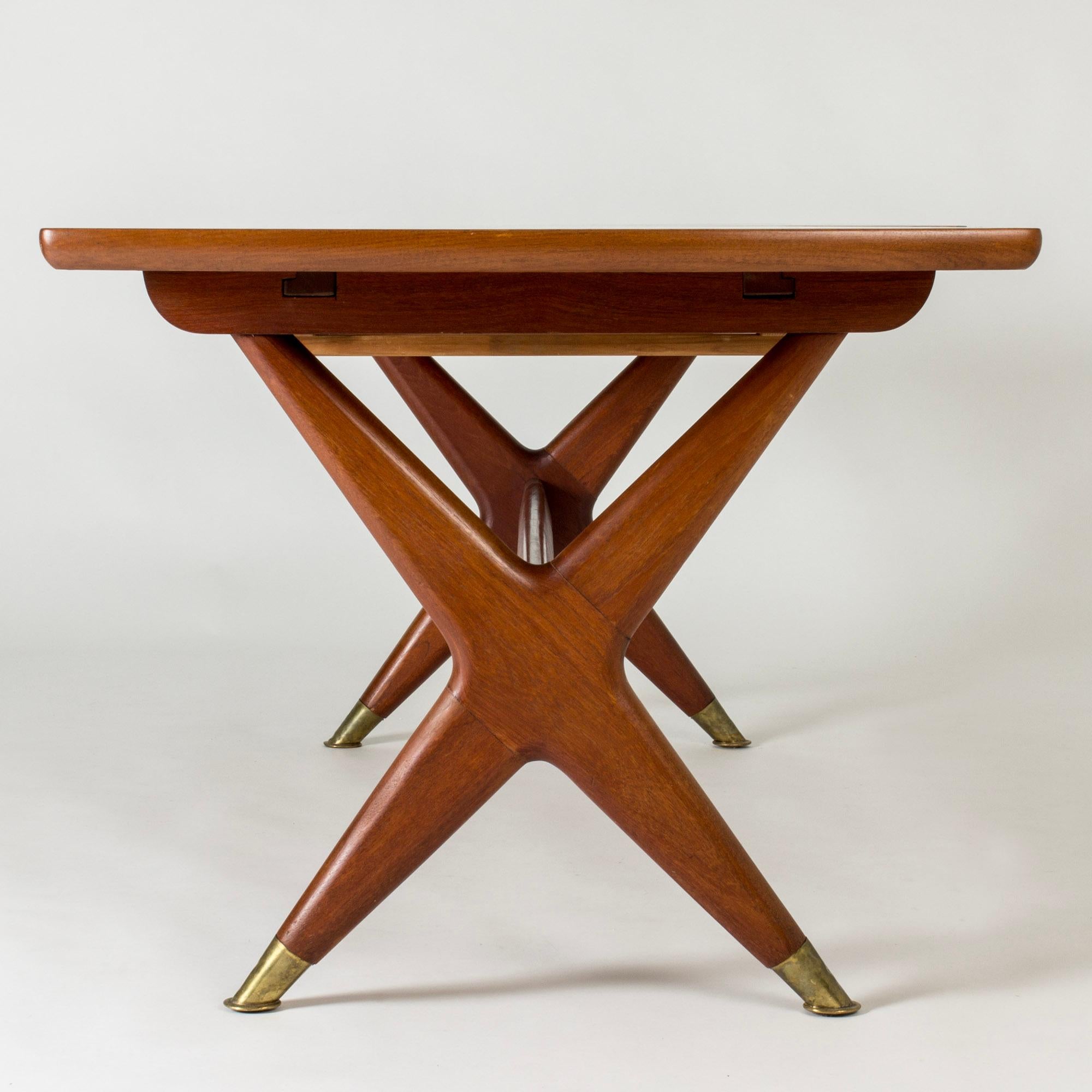 Milieu du XXe siècle Table de salle à manger scandinave moderne Captains de Fredrik Kayser, Norvège, années 1960 en vente