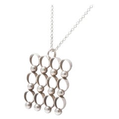 Scandinavian Modernist 1960s Silver Necklace