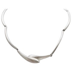 Scandinavian Modernist 1960s Silver Necklace