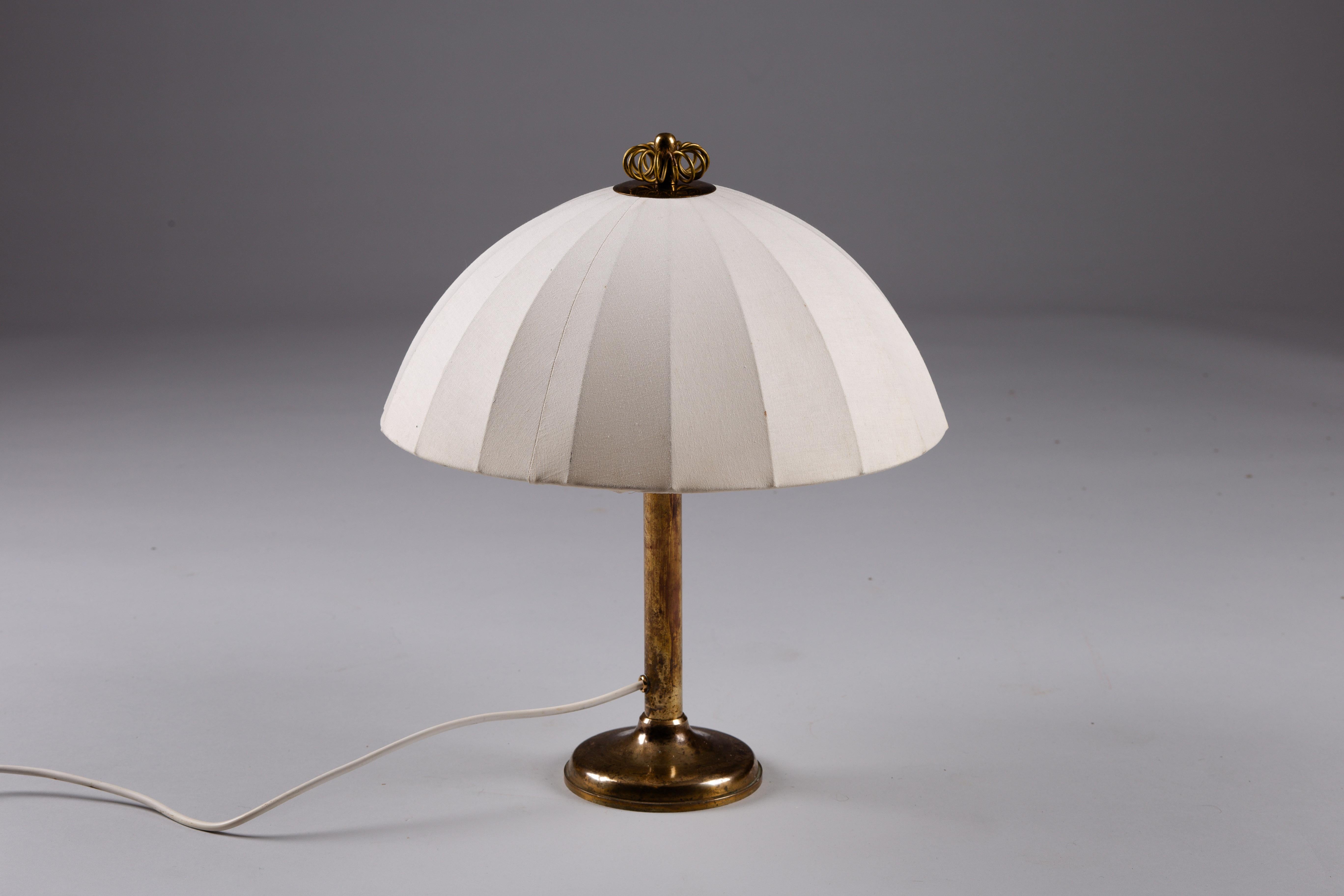Scandinavian Modern Scandinavian modernist brass table lamp For Sale