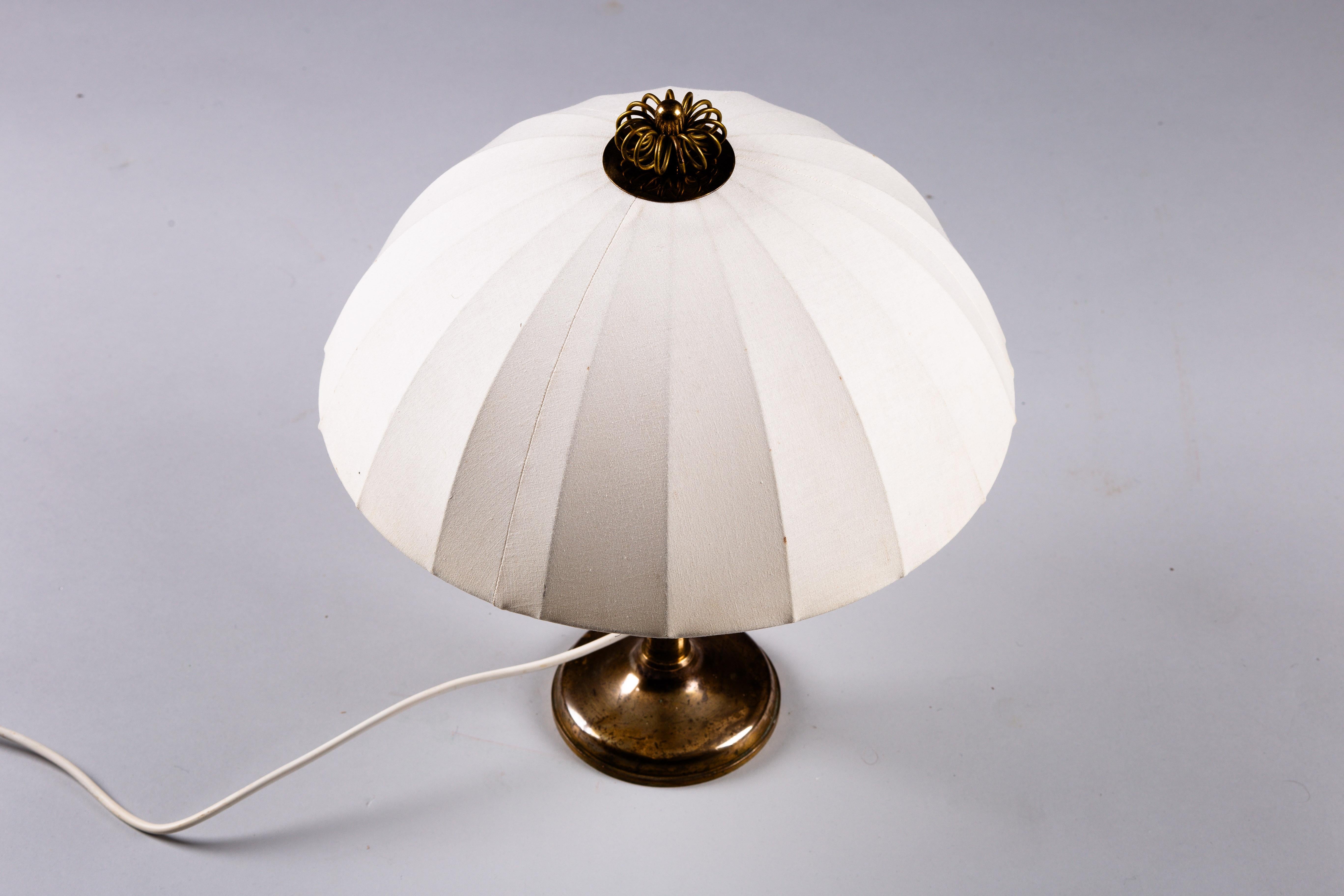 Finnish Scandinavian modernist brass table lamp For Sale