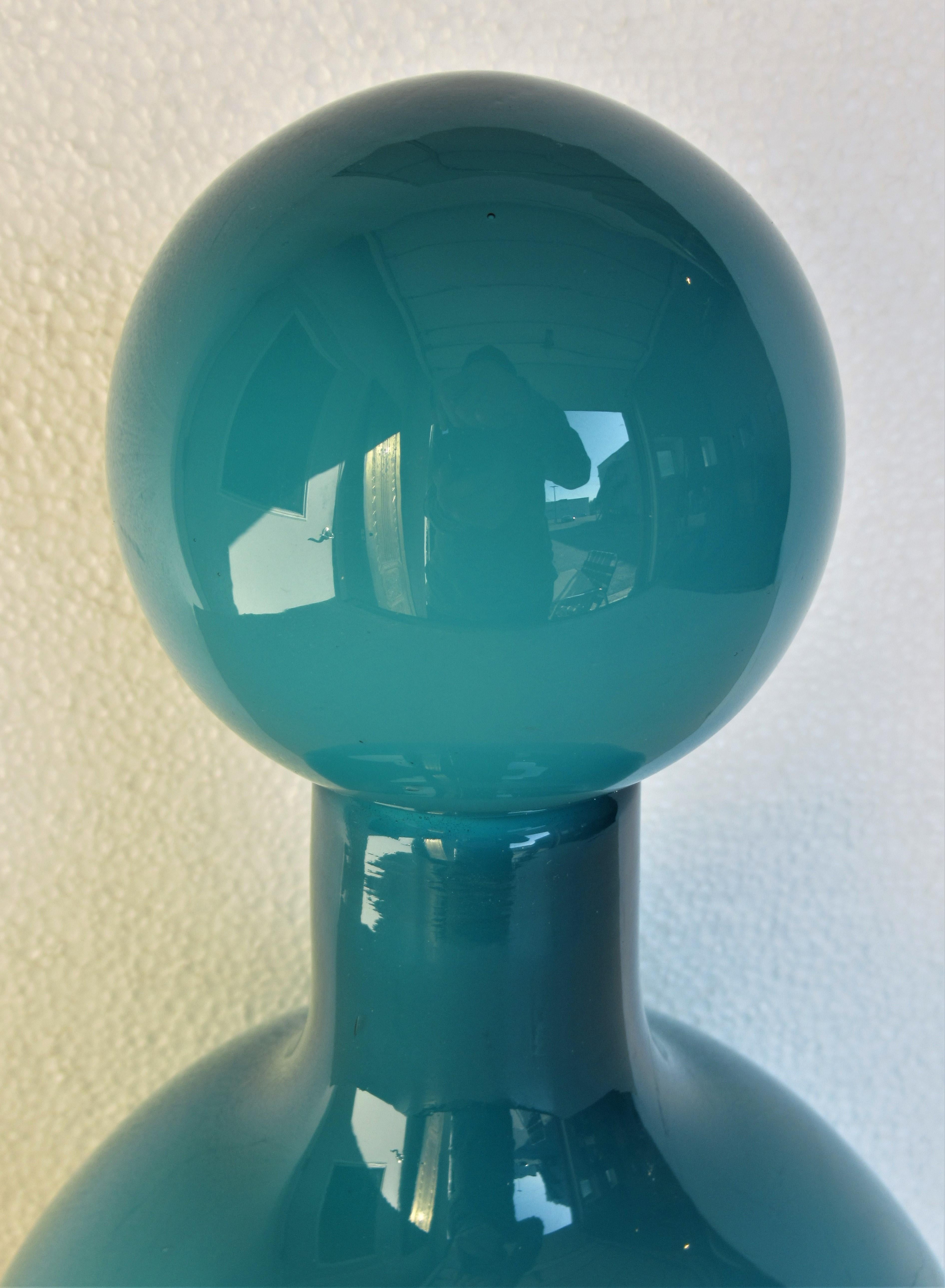Scandinavian Modernist Cased Glass Decanter Bottle 3