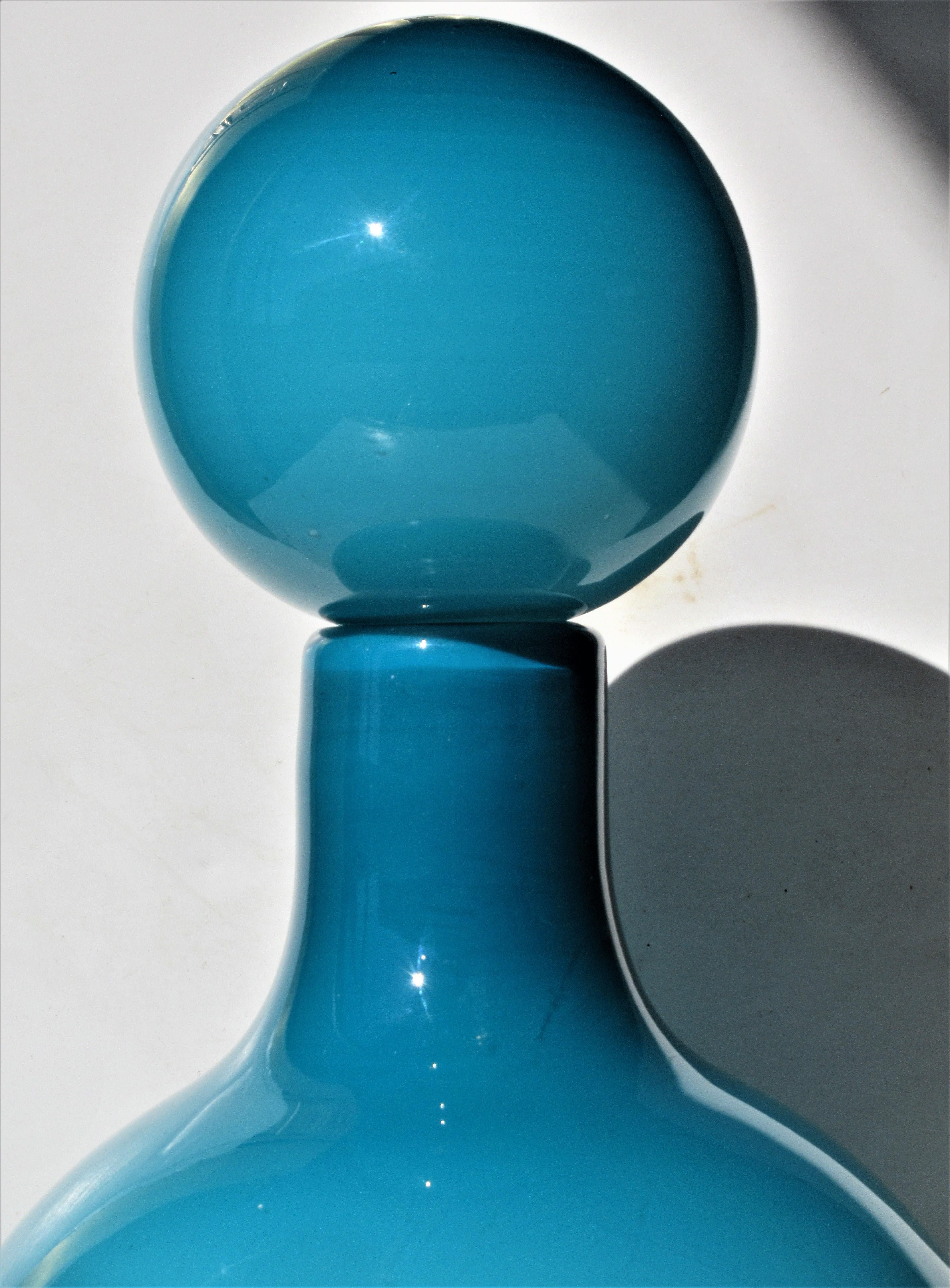 Scandinavian Modernist Cased Glass Decanter Bottle 1